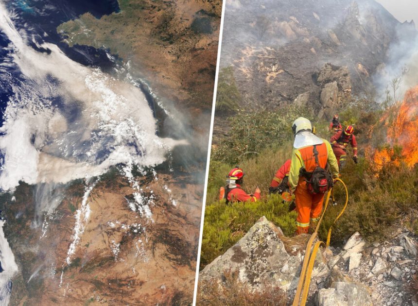 Los incendios de España han sido excepcionales en el sentido literal de la palabra: este mapa de Europa es la prueba